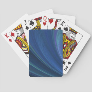 Blue And Green Soft Sand Waves Playing Cards