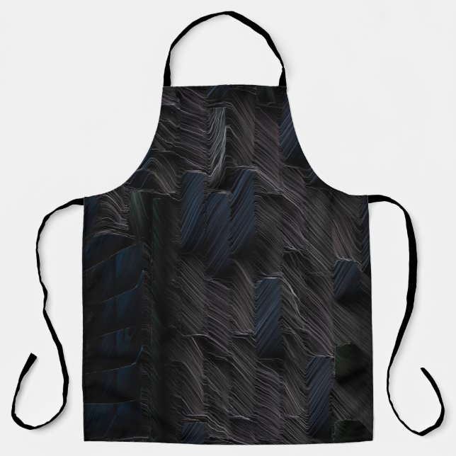 Blue and green sticks on blue plastic container apron (Front)