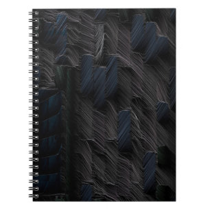 Blue and green sticks on blue plastic container notebook