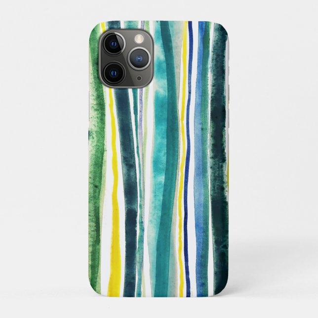 Blue and green stripes Case-Mate iPhone case (Back)