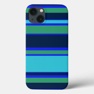 Blue and green stripes Case-Mate iPhone case