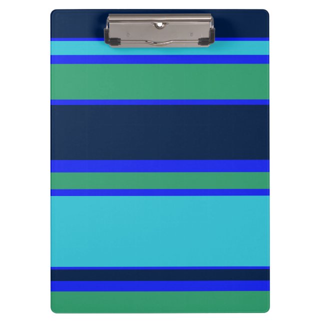 Blue and green stripes clipboard (Front)