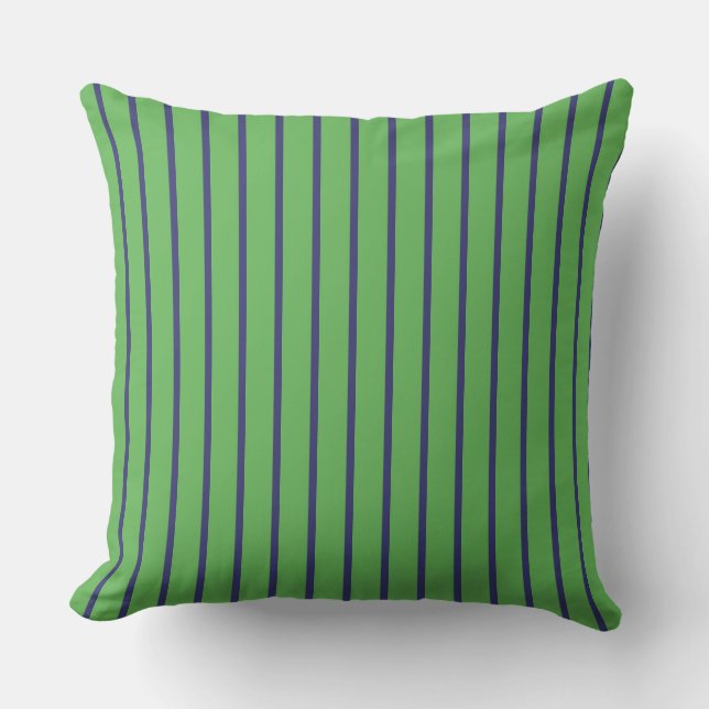 Blue and Green Stripes Cushion (Front)