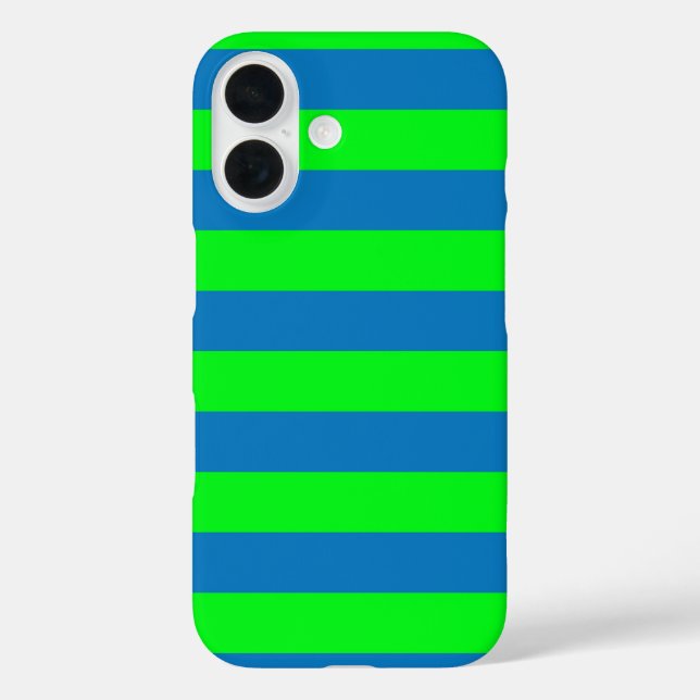 Blue and Green Stripes Design Case-Mate iPhone Case (Back)