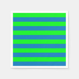 Blue and Green Stripes Design Napkin