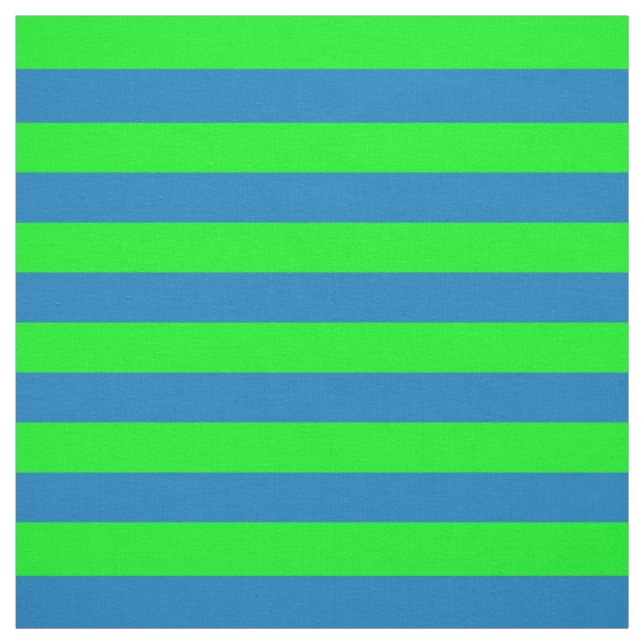 Blue and Green Stripes Fabric (Swatch)