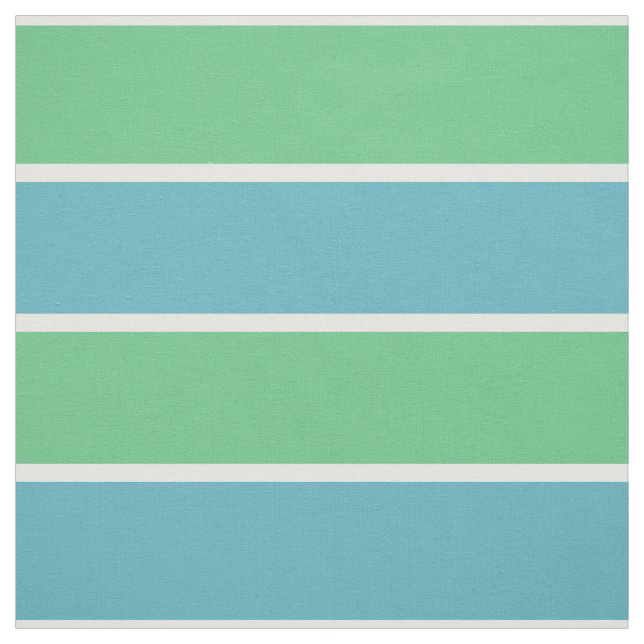 Blue and Green Stripes Fabric (Swatch)