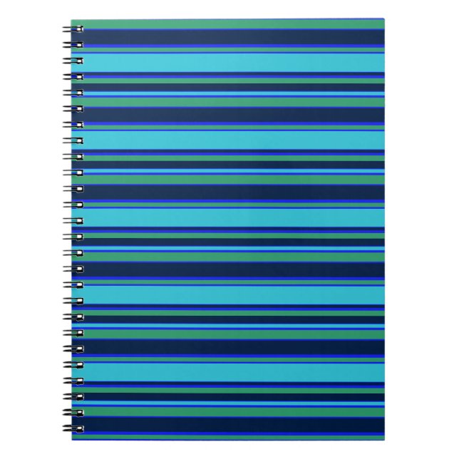 Blue and green stripes notebook (Front)