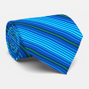 Blue and Green Stripes Tie