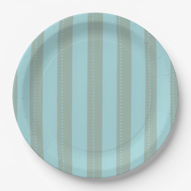 blue and green stripped plates (Front)