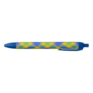 Blue And Green Tartan Pen