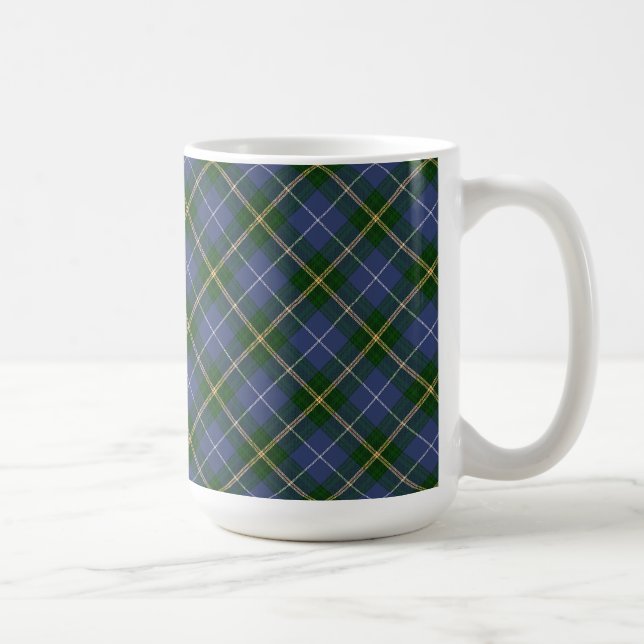 Blue and Green Tartan Plaid Mug (Right)