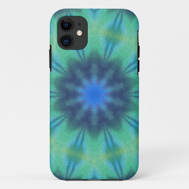 Blue and Green Tie Dye Case-Mate iPhone Case (Back)