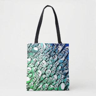 Blue and Green Tote Bag