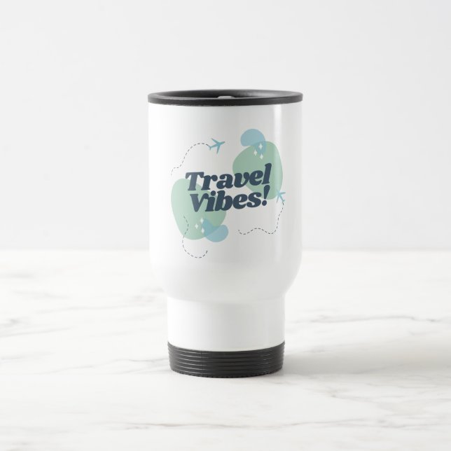 Blue and Green Travel Vibes Travel/Commuter Mug (Center)