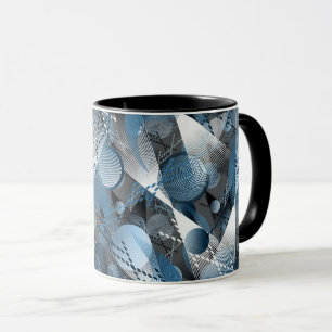 Blue and grey. Abstraction. Mug