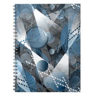 Blue and grey. Abstraction. Notebook