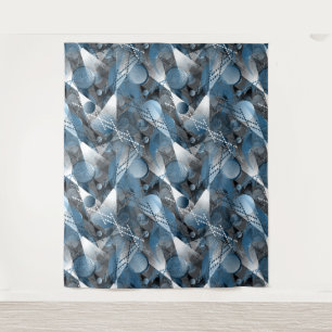 Blue and grey. Abstraction. Tapestry