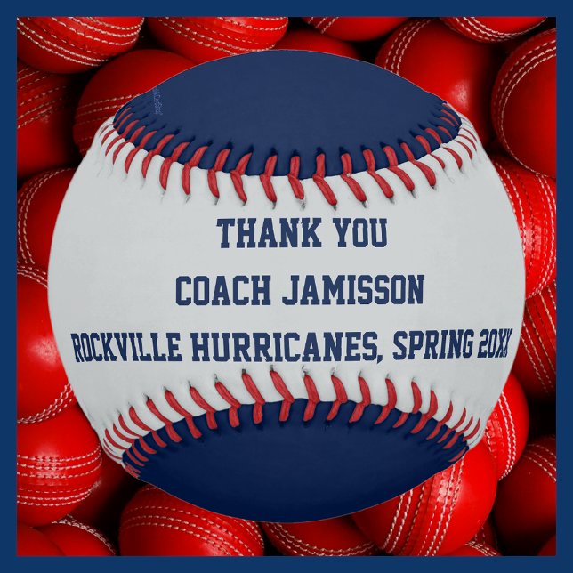 Blue and Grey Baseball, Thank You to Coach Baseball (Creator Uploaded)