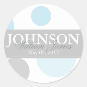 Blue and Grey Big Dots Sticker