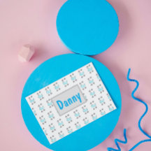 Blue and Grey Boy's Whale and Turtle Monogram