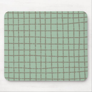 Blue and Grey Check Pattern Modern and Stylish Mouse Pad