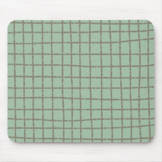 Blue and Grey Check Pattern Modern and Stylish Mouse Pad (Front)