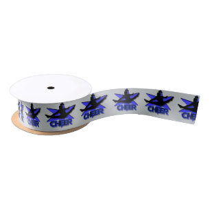Blue and Grey cheerleading Satin Ribbon