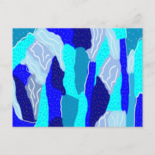 Blue and Grey Ice Postcard