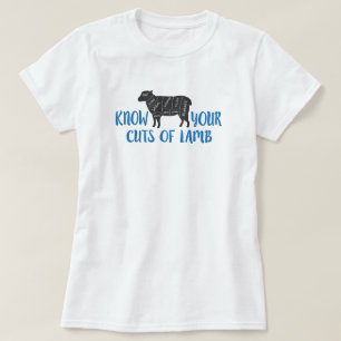 Blue and Grey Know Your Cuts of Lamb T-Shirt