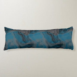Blue and Grey Marble Abstract Body Cushion