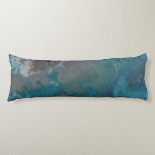 Blue and grey Marble Texture Body Cushion