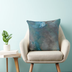 Blue and grey Marble Texture Cushion