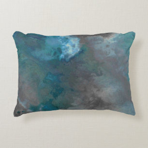 Blue and grey Marble Texture Decorative Cushion