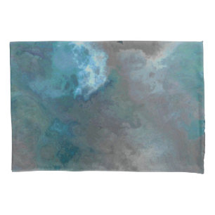 Blue and grey Marble Texture Pillowcase