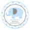 Blue and Grey Mod Elephant Round Sticker