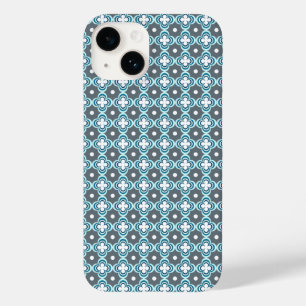 Blue and Grey Pattern Case-Mate iPhone 14 Case