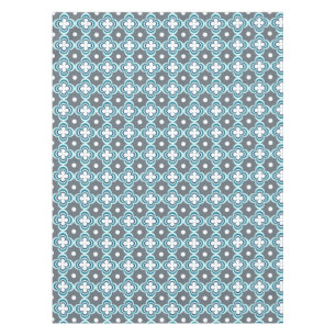 Blue and Grey Pattern Tablecloth