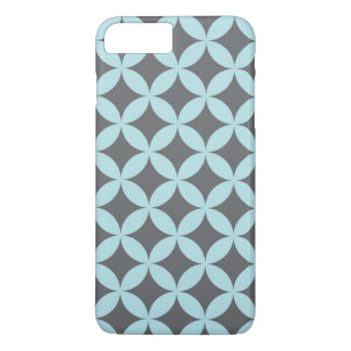 Blue and Grey Patterned iPhone Case