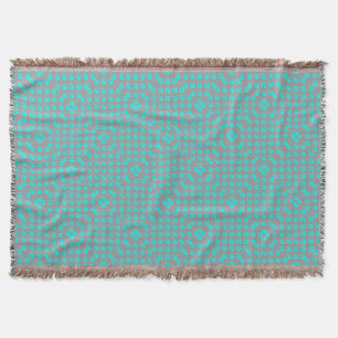 Blue and grey paws pattern throw blanket