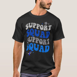 Blue and Grey Ribbon Support Squad Diabetes awaren T-Shirt