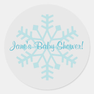 Blue and Grey Snowflake Sticker