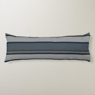 Blue and grey stripes body cushion