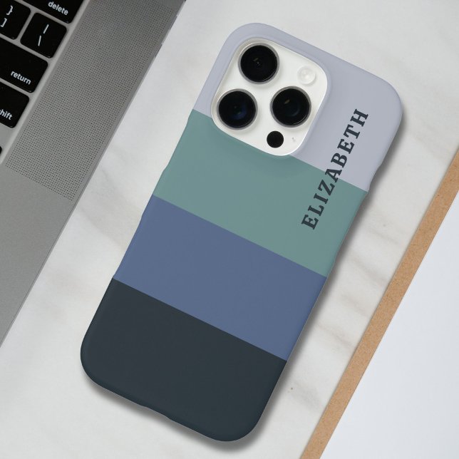Blue and Grey  Stripes Pattern  Case-Mate iPhone Case (Creator Uploaded)