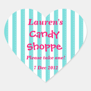 blue and hot pink Candy Shoppe Sticker