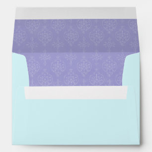 Blue and Lavender Victorian Pattern Envelope