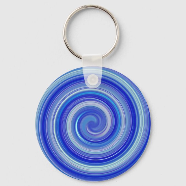 Blue and light blue spiral key ring (Front)