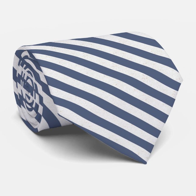 Blue and Light Gray Diagonal Stripe  Tie (Rolled)