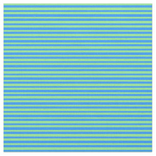 Blue and Light Green Coloured Stripes Fabric