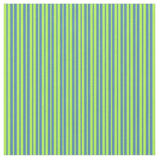 Blue and Light Green Pattern of Stripes Fabric (Close Up)